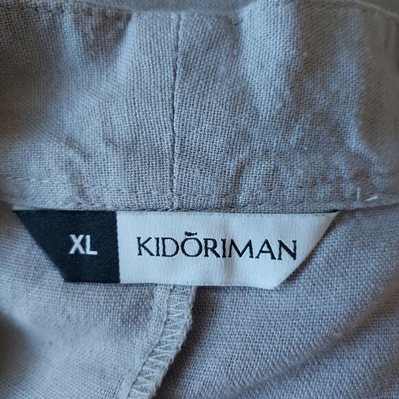 Kidoriman Linen Blend Long Sleeve Laggen Look V-Neck Size XL - Picture 11 of 12